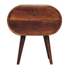 Load image into Gallery viewer, Large Chestnut Circular Bedside
