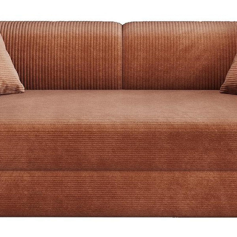 Corduroy Convertible Futon Sleeper Sofa - Brown