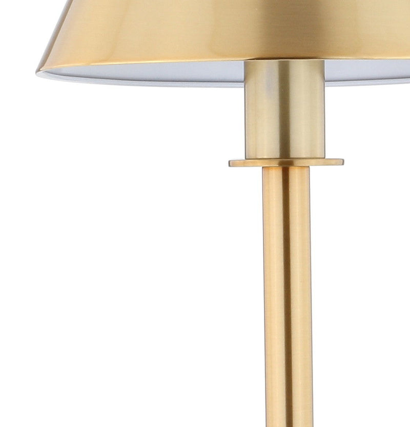 26" Novelty Table Lamp LED With Drum Shade - Brass