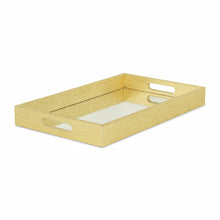 Load image into Gallery viewer, 16" Rectangular Wood Handmade Tray With Handles - Gold
