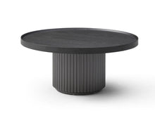 Load image into Gallery viewer, Solid Wood Round Pedestal Coffee Table - Dark Gray
