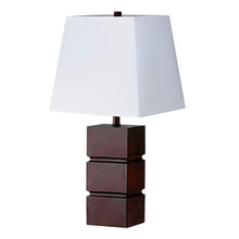 Load image into Gallery viewer, 27" Bedside Table Lamp With White Shade - Brown
