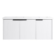 Load image into Gallery viewer, Contemporary Wall Mounted Bathroom Vanity With Resin Double Sink
