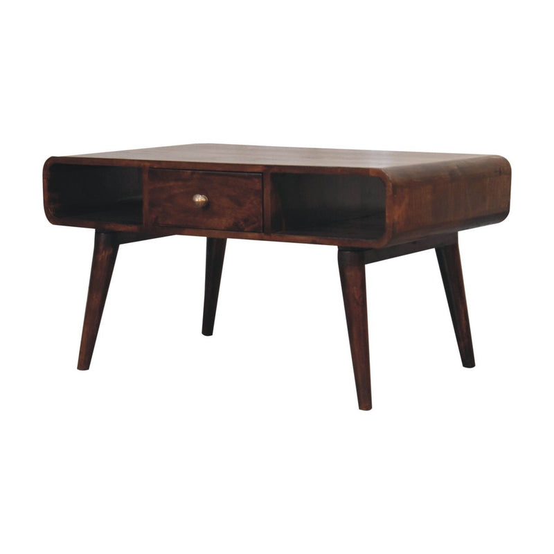 Solid Wood Solid Coffee Table With Drawer (717414) - Brown