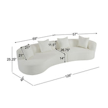 Load image into Gallery viewer, Elegant Curved Sectional Sofa With Full Foam Comfort
