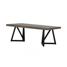 Load image into Gallery viewer, Modern Concrete Metal Coffee Table - Dark Gray And Black

