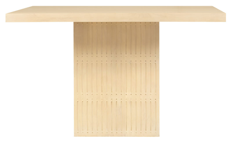 Solid Wood Pedestal Base Square Dining Table - Natural