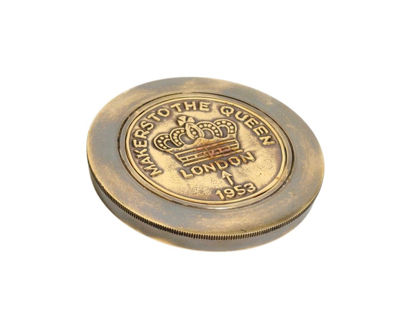 Makers To The Queen Compass With Leather Case - Brass