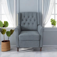 Load image into Gallery viewer, New Design Classic Waterproof Fabric Living Room Pull Button Sofa, High Back Manual Recliner Chair Cinema Home Theatre Cozy Recliner Sofa - Dark Gray
