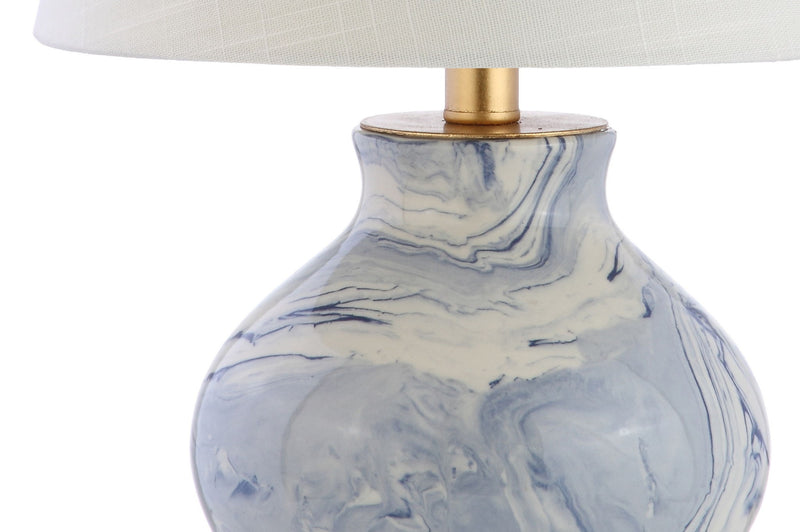 21" Novelty Table Lamp With Empire Shade - Blue