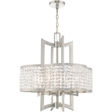 Load image into Gallery viewer, 24" Four Light Dimmable Chandelier With Shades - Nickel
