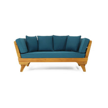 Load image into Gallery viewer, Outdoor Acacia Wood Expandable Daybed With Cushions
