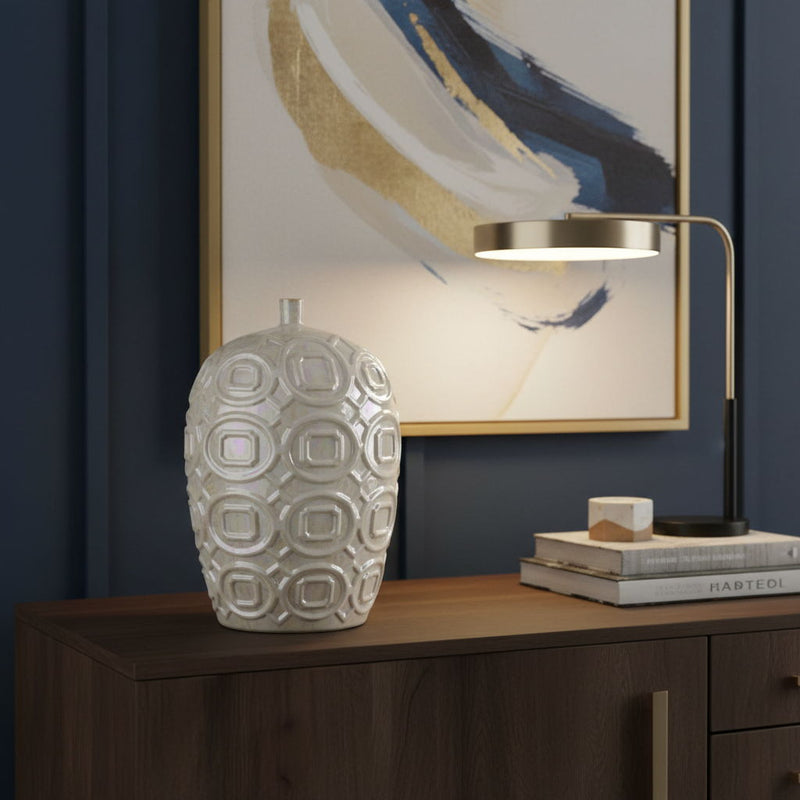 Geometric Bud Table Vase (574263) - Cream