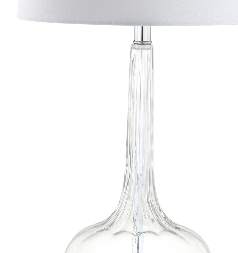 29" Novelty Table Lamps With Drum Shades (Set of 2) - Clear