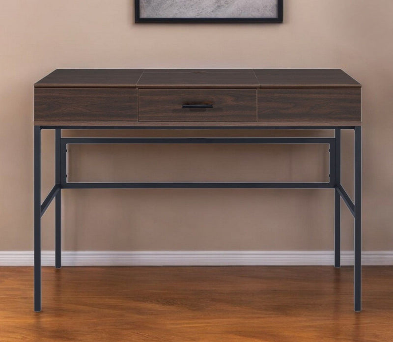 42" Writing Desk - Brown And Black