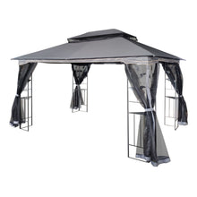 Load image into Gallery viewer, Patio Gazebo Tent With Ventilated Double Roof And Mosquito Net For Backyard Or Garden
