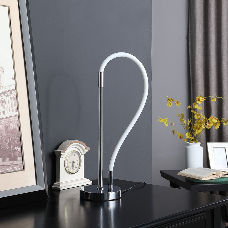 Bedside LED Table Lamp - Silver