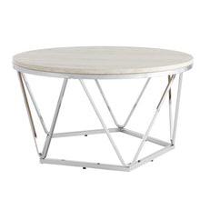 Load image into Gallery viewer, Manufactured Wood And Metal Round Coffee Table - Silver
