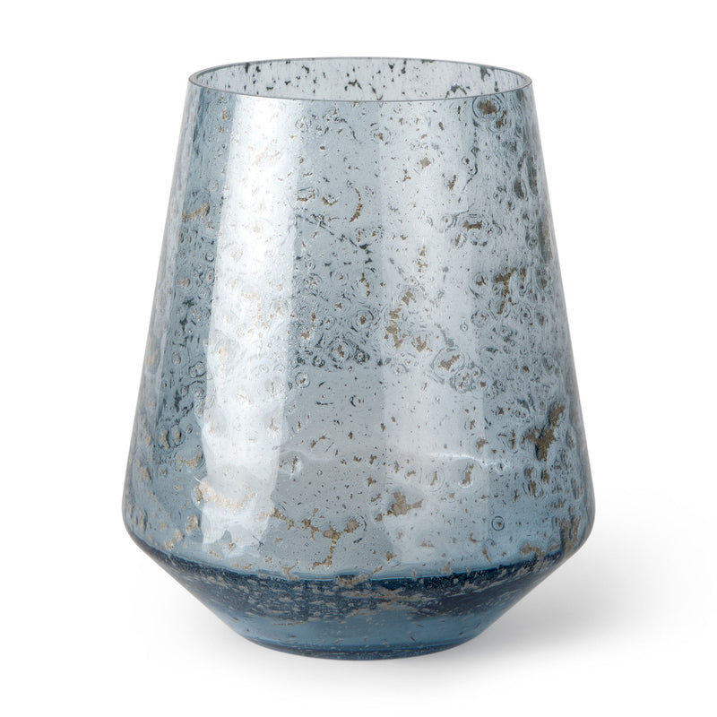 Round Seeded Table Vase - Blue