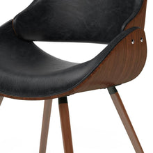 Load image into Gallery viewer, Solid Wood Dining Parsons Chair - Black / Walnut
