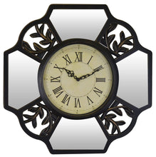 Load image into Gallery viewer, Heavy Duty Plastic Silent Analog Ornate Hexagon Wall Clock - Black / Silver
