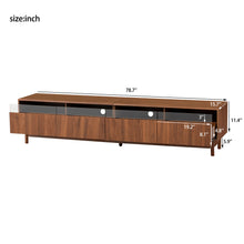 Load image into Gallery viewer, TV Stand, Entertainment Center With Fluted Drawers For Living Room - Walnut
