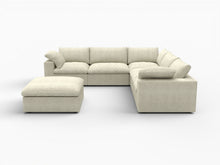 Load image into Gallery viewer, Blend Modular L Shaped Six Piece Sofa Chaise Sectional - Khaki
