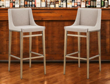 Load image into Gallery viewer, Stainless Steel Bar Height Bar Chairs (Set of 2) - Beige / Gold

