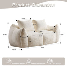 Load image into Gallery viewer, Giant Bean Bag Couch, Ultra Soft Fluffy Loveseat For Living Room
