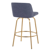 Load image into Gallery viewer, Toriano - Contemporary, Fixed Height Counter Stool With Swivel With Round Footrest (Set of 2)

