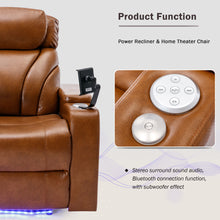 Load image into Gallery viewer, Power Motion Recliner Electric Power Recliner With USB Charging Port, Hidden Arm Storage, Convenient Cup Holder And tooth Speaker
