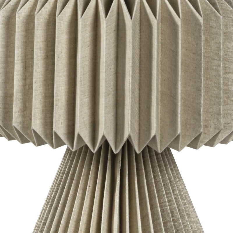 13" Geometric Bedside Lamp With Cylinder Shade - Natural