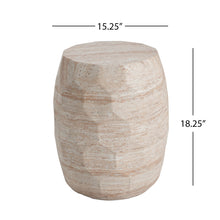 Load image into Gallery viewer, Travertine Lightweight Concrete Side Table For Indoor / Outdoor Use - Beige
