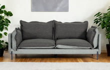 Load image into Gallery viewer, Modern Two Tone Sofa With Reversible Cushions - Gray
