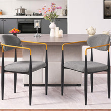 Load image into Gallery viewer, Modern Upholstered Dining Chair With Accented Armrests (Set of 2)
