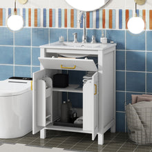 Load image into Gallery viewer, Bathroom Vanity Combo With Ceramic Sink, Luxurious Space-Saving Vanity, 2 Soft Close Doors
