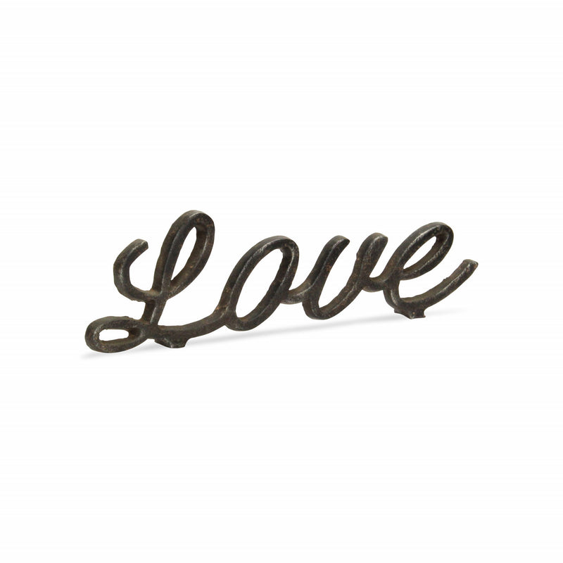 Love Hand Painted Tabletop Sculpture - Black