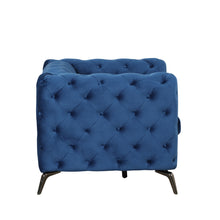 Load image into Gallery viewer, 40.5&quot; Velvet Upholstered Accent Sofa,Modern Single Sofa Chair with Button Tufted Back,Modern Single Couch for Living Room,Bedroom,or Small Space,Blue
