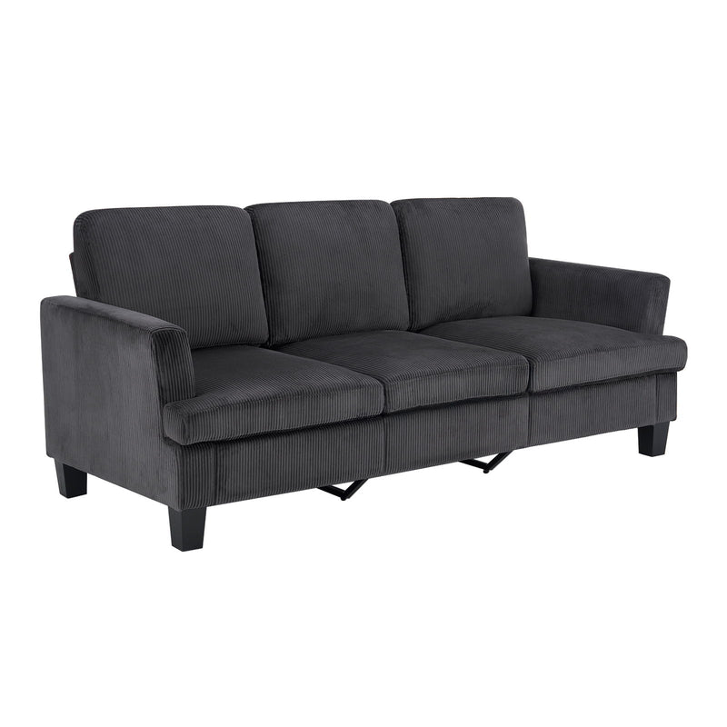 Corduroy Sofa - Dark Gray