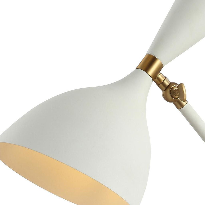 Table Lamp LED With Bell Shade - White