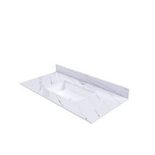 Load image into Gallery viewer, Bianco Carrara Venato Marble Vanity Top With Pre Drilled Faucet Hole And Undermount Sink
