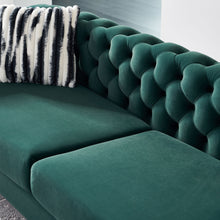 Load image into Gallery viewer, Chesterfield Modern Tufted Velvet Living Room Sofa, 84.25&#39;&#39;W Couch,Green
