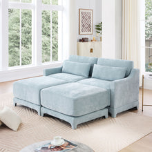 Load image into Gallery viewer, Stylish Sofa With Ottoman And Lumbar Pillows, Ergonomic Design
