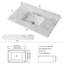 Load image into Gallery viewer, Elegant Sintered Stone Bathroom Vanity Top With Rectangular Undermount Ceramic Sink
