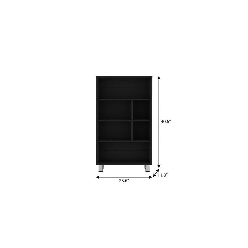 Six Tier Bookcase - Black