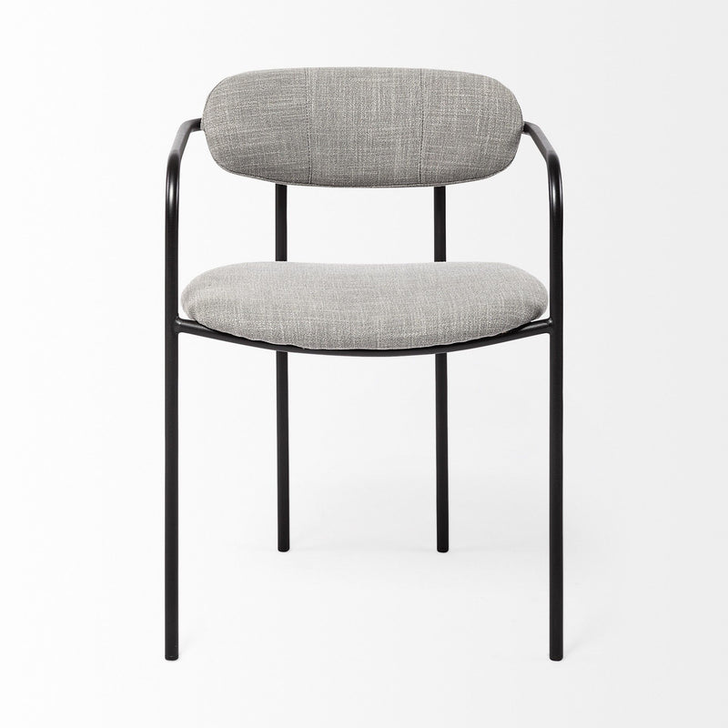 Fabric Dining Arm Chairs (Set of 2) - Gray