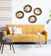 Load image into Gallery viewer, Round Wall Mirror With Metal Frame, Accent Mirror For Living Room - Gold
