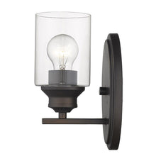 Load image into Gallery viewer, One Light Wall Light With Clear Glass Shade - Bronze
