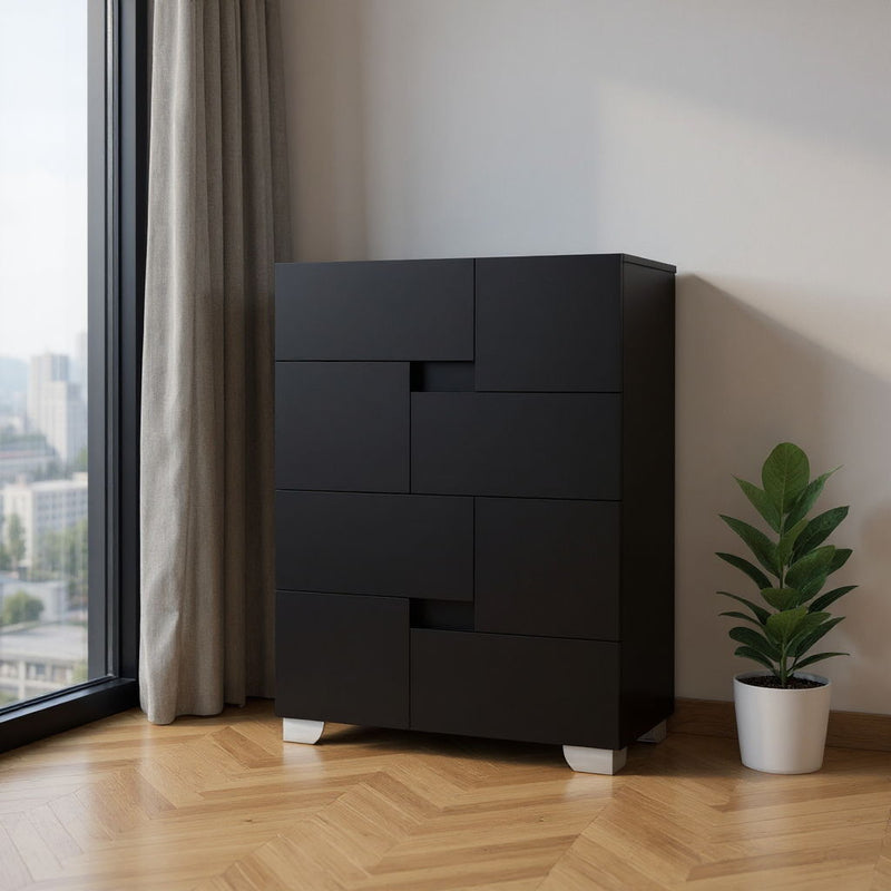 Superb High Gloss Chest - Black