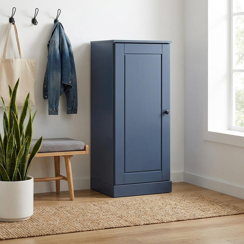 Ten Pair Solid Woodshoe Storage Cabinet (752072) - French Blue